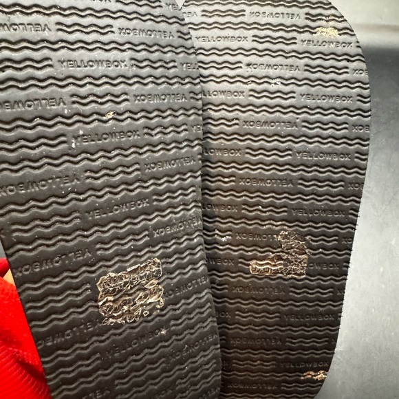 Yellow Box Flip Flops Fayne Women's Blue & Silver Metallic Comfort Sandals SZ 7 - Picture 5 of 16